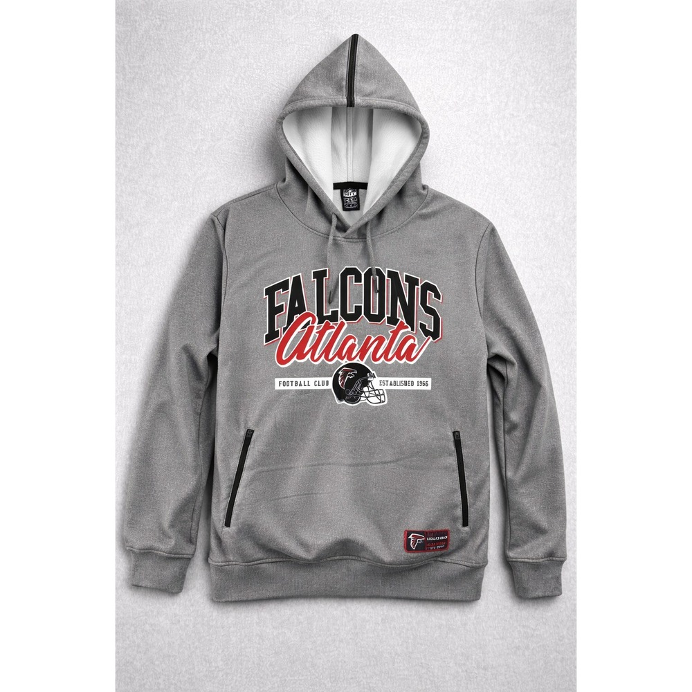 Atlanta Falcons‎ NFL Gray Hoodie Men's Medium Fleece Lined